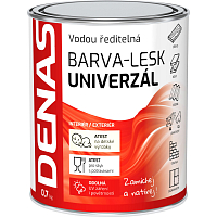 DENAS UNIVERZÁL-GLANZ Deckfarbe für Holz, Metall und Beton, 0111 Grau, 700 g