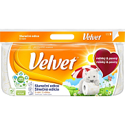 Velvet 3-lagiges Toilettenpapier Sonnenedition, Rolle 18,3 m, 8 Rollen