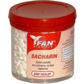 Fan Sacharin Künstlicher Süßstoff 800 Tabletten in einer Dosis von 50 g