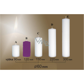 Lima Kerze glatt dunkelviolett Zylinder 60 x 120 mm 1 Stück