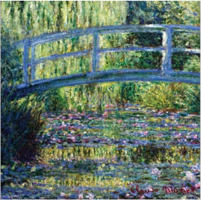 Le Blanc Pfingstrose Le Pont - Dufttasche Claude Monet 11 x 11 cm 8 g