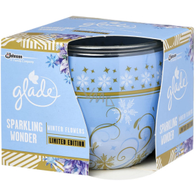 Glade by Brise Sparkling Wonder Winterblumen Duftkerze in Glas, Brenndauer bis zu 30 Stunden 120 g