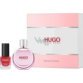 Hugo Boss Hugo Woman Extrem parfümiertes Wasser 30 ml + Hugo Woman Neuer Nagellack rot 4,5 ml, Geschenkset