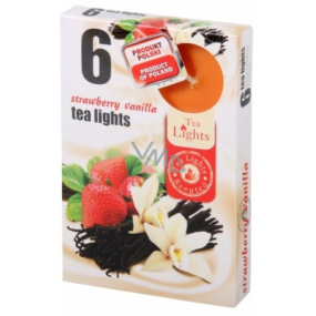 Teelichter Erdbeere und Vanille duftende Teelichter 6 Stück
