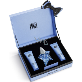 Thierry Mugler Angel parfümierte nachfüllbare Wasserflasche für Frauen 25 ml + Körperlotion 50 ml + Duschgel 50 ml, Geschenkset