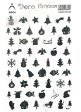 Arch Holographic dekorative Weihnachtsaufkleber verschiedene silberne Motive