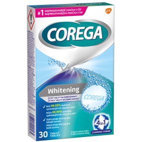 Corega Tabs Whitening Reinigungstabletten für Prothesen 30 Stück