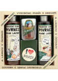 Bohemia Gifts Pivrnec Duschgel 250 ml + Haarshampoo 250 ml + Toilettenseife 70 g + Knopf Ich liebe Bier, Kosmetikset