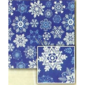 Nekupto Geschenkpapier 70 x 200 cm Weihnachtsblau, Schneeflocken