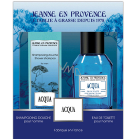 Jeanne en Provence Men Aqua Eau de Toilette 100 ml + 2in1 Shampoo und Duschgel 250 ml, Geschenkset