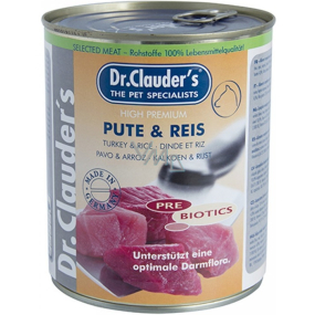 DR. Clauders Türkei mit Reis komplett Super Premium Futter 80% Fleisch für erwachsene Hunde 800 g