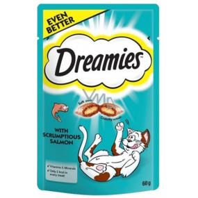 Dreamies Katze mit Lachs Ergänzungsfutter für Katzen 60 g