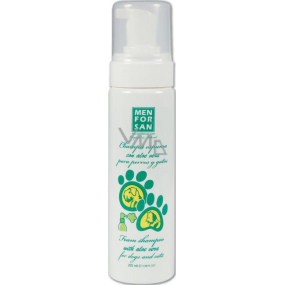 MenForSan Aloe Vera Naturschaum Shampoo für Hunde und Katzen 200 ml