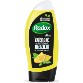 Radox Men Energy Zitrone und Teebaum 3in1 Duschgel für Körper, Haare und Gesicht für Männer 250 ml