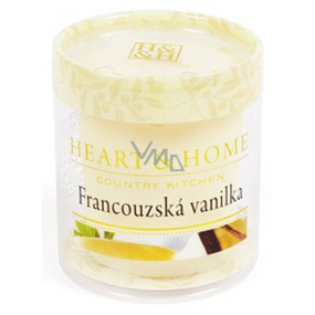 Heart & Home Französische Vanille-Soja-Duftkerze ohne Verpackung brennt bis zu 15 Stunden 53 g