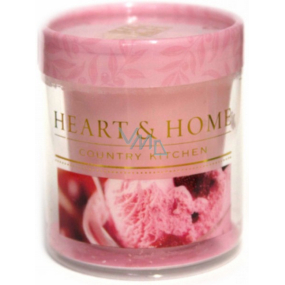 Heart & Home Erdbeereis Soja-Duftkerze ohne Verpackung brennt bis zu 15 Stunden 53 g