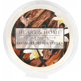 Heart & Home Sandelholz und Vanille Soja natürliches duftendes Wachs 27 g