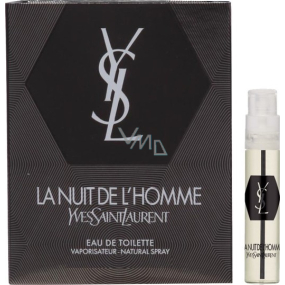 Yves Saint Laurent La Nuit de L Homme Eau de Toilette 1,5 ml mit Spray, Fläschchen