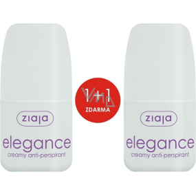 Ziaja Elegance Cremiger Ball Antitranspirant Deodorant Creme Roll-On für Frauen 2 x 60 ml, Duopack