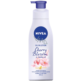 Nivea Cherry Blossom & Jojoba Oil Körperlotion mit Ölspender 200 ml