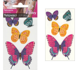 Tattoo Aufkleber mit Glitzer Schmetterlinge 10,5 x 6 cm