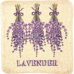 Böhmen Geschenke Lavendel hängen gemalte dekorative Fliesen 10 x 10 cm