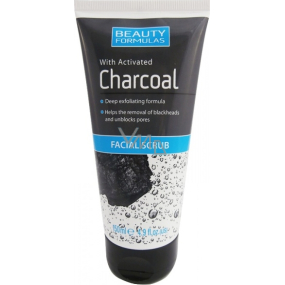 Beauty Formulas Charcoal Aktivkohlepeeling für Gesicht und Hals 150 ml