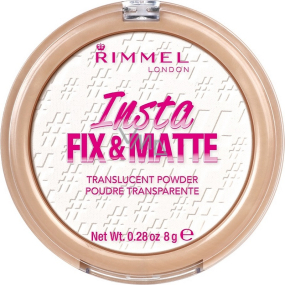Rimmel London Insta Fix & Matt transparentes Pulver 001 Translucent 8 g