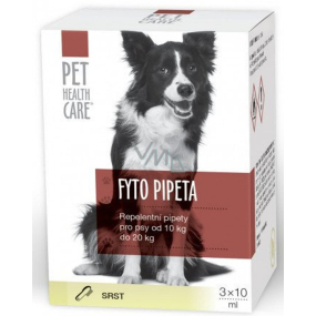 Pet Health Care Phytopipette Repellent Pipette für Hunde 10-20 kg 3 x 10 ml