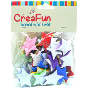 CreaFun Selbstklebende Dekoration Star Eva Farbmischung 30 x 35 mm 30 Stück