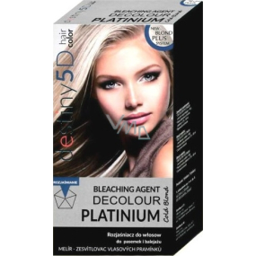 Professionelle Haarpflege Destiny 5D Decolour Platinium weißer Platin-Textmarker für Haare 40 g + 80 ml