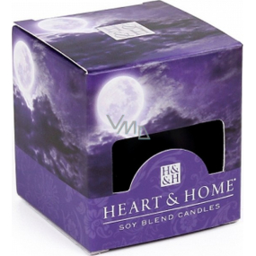 Heart & Home Geheimnisvolle Vollmond-Soja-Duftkerze ohne Verpackung brennt bis zu 15 Stunden 53 g
