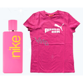 Nike Pink Woman Eau de Toilette 100 ml + Puma T-Shirt, Geschenkset