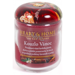Heart & Home Weihnachtszauber Soja-Duftkerze brennt bis zu 70 Stunden 310 g