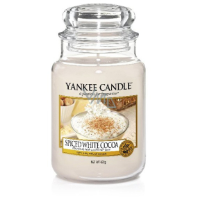 Yankee Candle Spice White Cocoa - Würzige weiße Kakaoduftkerze Klassisches großes Glas 623 g