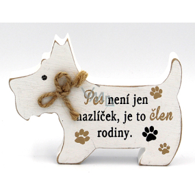 Nekupto Pets Holzschild Hund ist nicht nur ein Haustier, er ist ein Mitglied der Familie 12 x 9 x 1,5 cm