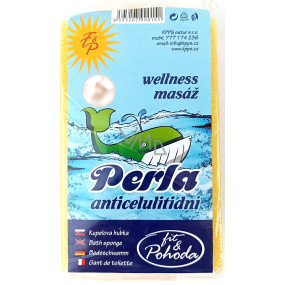 Fit & Wellbeing Perla Anti-Cellulite-Badeschwamm für extra starke Massage 14 x 9 x 5 cm