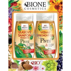 Bione Cosmetics Bier Haarshampoo 260 ml + Duschgel 250 ml, Geschenkset