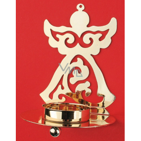 Kerzenhalter Metall Engel für Teelicht, gold, 11 cm