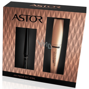 Astor Lash Beautifier Volumen Mascara 800 Schwarz 10 ml + Augenlinie 3,5 ml, Kosmetikset