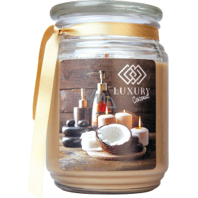 Böhmen Geschenke Luxus Kokosnuss duftende Geschenkkerze in Glasbrennzeit 105 -120 Stunden 510 g