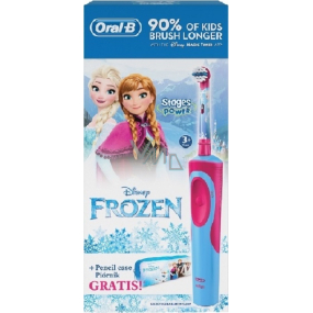Oral-B Disney Frozen Elektrische Zahnbürste für Kinder + Federmäppchen, Geschenkset