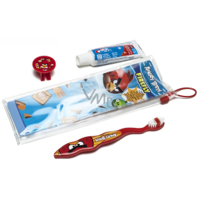 Angry Birds Weiche Zahnbürste mit Kappe + Zahnpasta 24 g + Etui, für Kinder Reiseset