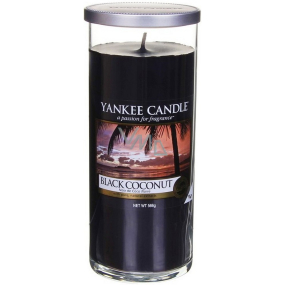 Yankee Candle Black Coconut Décor großes Zylinderglas 75 mm 566 g