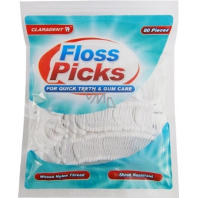 Claradent Floss Picks 80 Stück Zahnseide