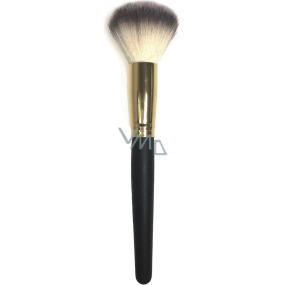Kosmetikpinsel mit Naturborsten für Puder schwarz-goldener Griff 19,5 cm 30450