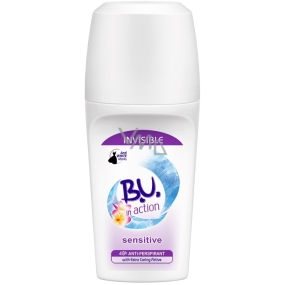BU In Action Sensitive Invisible 48h Ball Antitranspirant Deodorant Roll-On für Frauen 50 ml