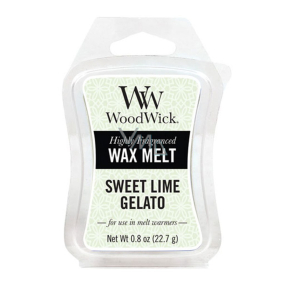 WoodWick Sweet Lime Gelato - Süßes Eis duftendes Wachs für Aromalampe 22,7 g