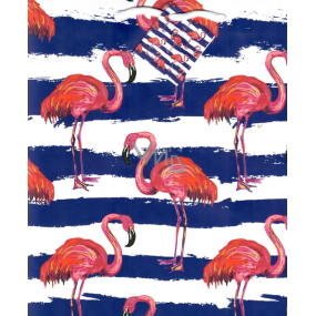 Nekupto Geschenk Papiertüte 32,5 x 26 x 13 cm Flamingos 1657 40 KFL