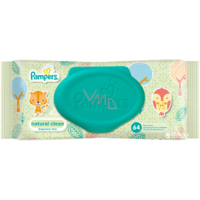 Pampers Natural Clean mit Kamille Feuchttüchern für sehr empfindliche Haut für Kinder 64 Stück, nicht duftend